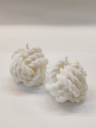 Set of 2 rope candles | rapeseed wax