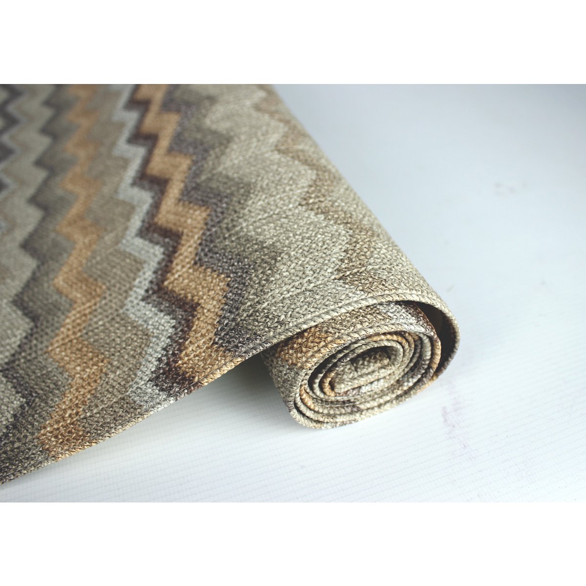 Tunk Runner Zigzag Wzór Brown 150 cm długą skórę syntetyczną