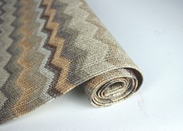 Tunk Runner Zigzag Wzór Brown 150 cm długą skórę syntetyczną