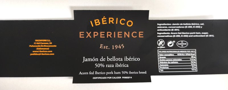 Fellota Ham 50% iberian (8-8,5 kg)