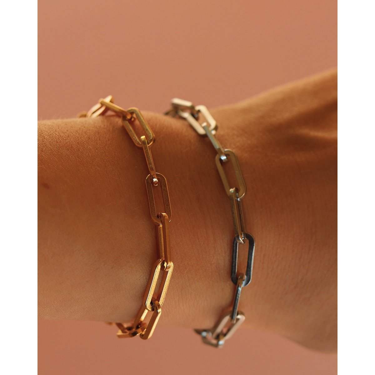 Beata - Box Chain Link Armbånd