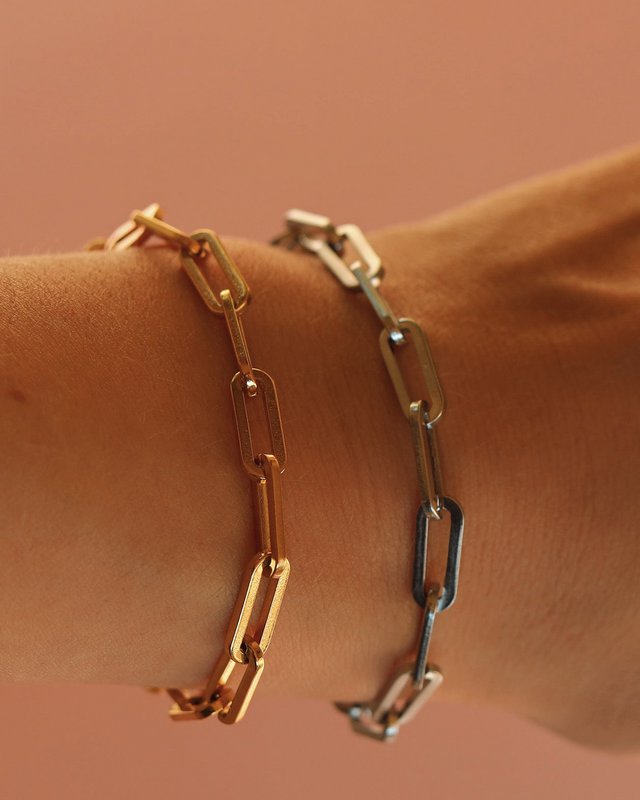 Beata - Box Chain Link Armbånd