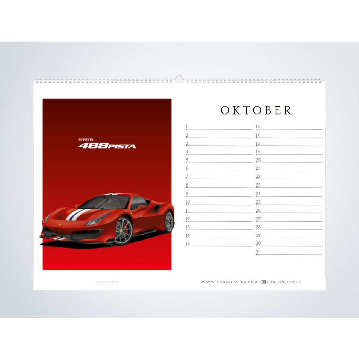 Car Birthday Calendar