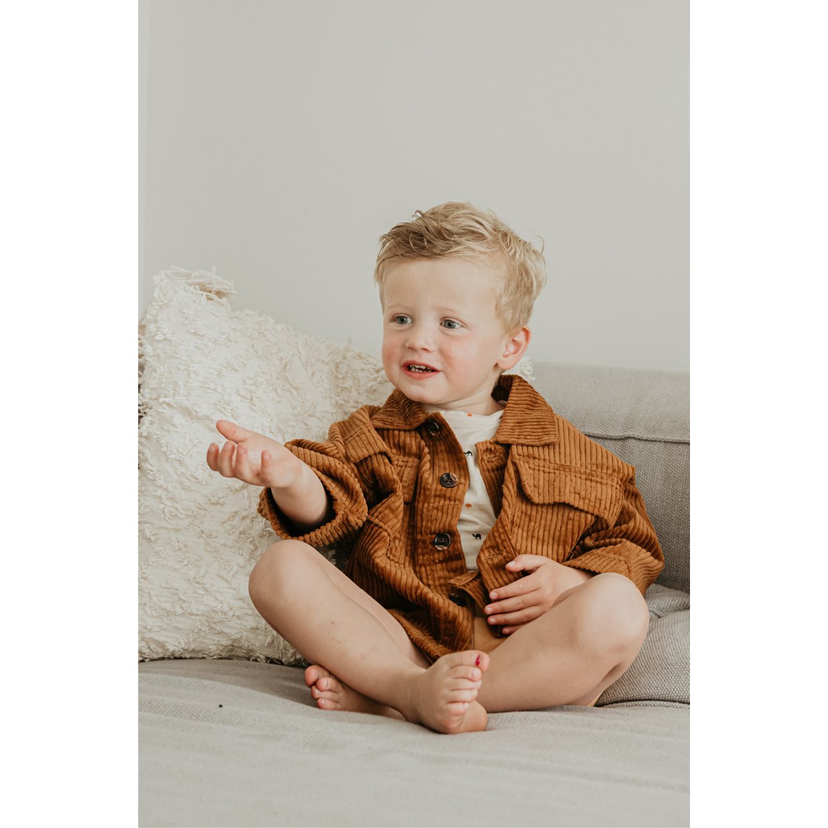 Oversized Corduroy Jacket - Rust