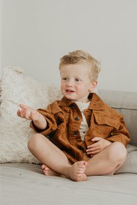 Oversized Corduroy Jacket - Rust