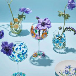 Flora Gin Glass Clocks, 650ml, 2-pack, giftbox