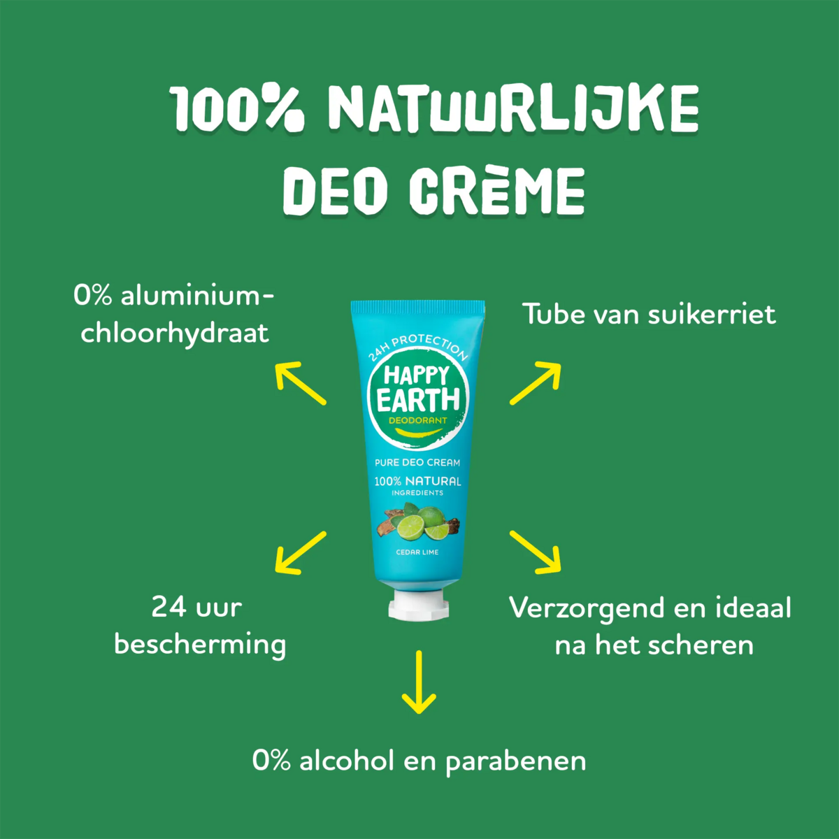 Crema Deodorante Naturale Cedro Lime