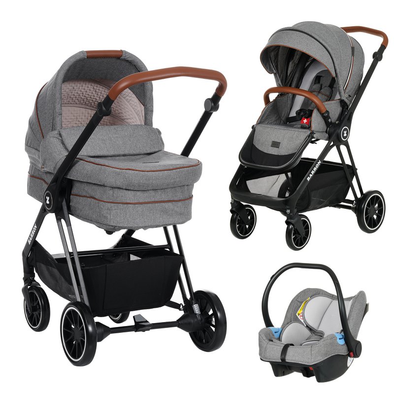 Poussette bébé Barron 3 en 1