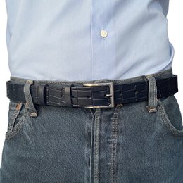 3 cm breiter Ledergürtel mit Krokoprägung in 6 Farben - Damengürtel oder Herrengürtel