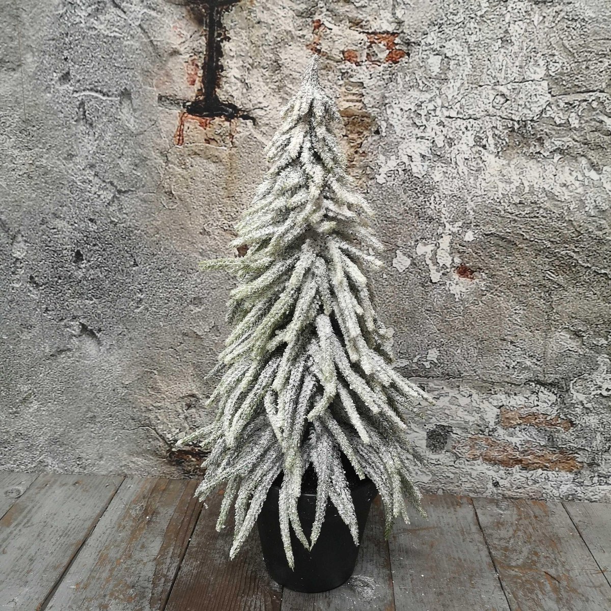 Demu kerstboom in pot snow finish H46cm (39328)