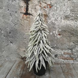 Demu kerstboom in pot snow finish H46cm (39328)
