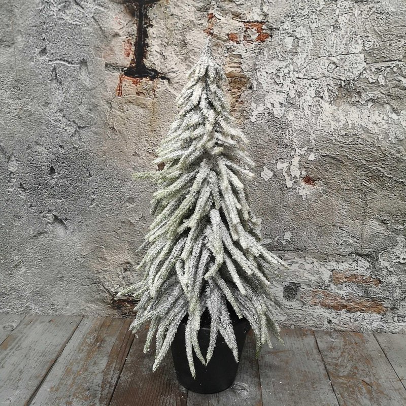 Demu kerstboom in pot snow finish H46cm (39328)