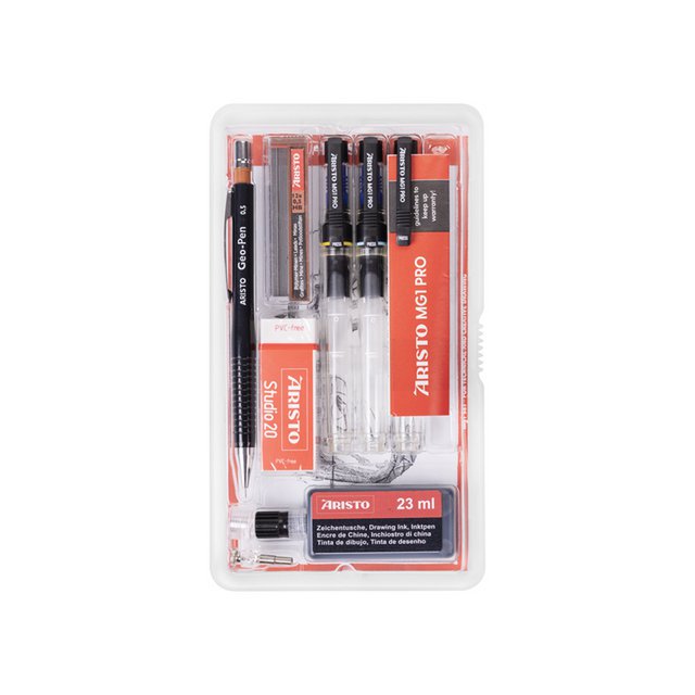 Drawing pen PRO Aristo Studio set 8-piece 0.20-0.30-0.50mm drawing pens, Geo-pen 0.5mm,