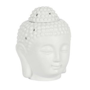 Buddha Head Oil Burner - White