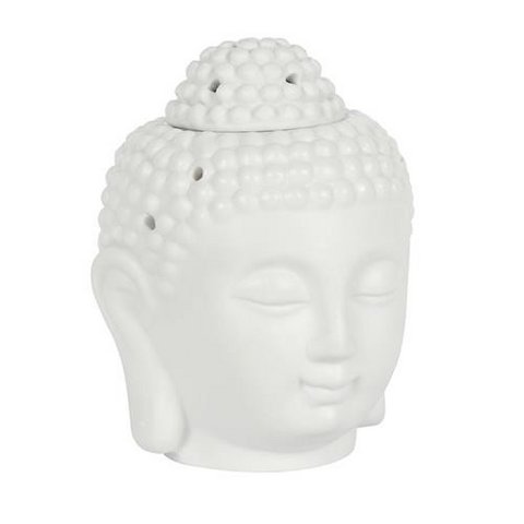 Buddha Head Oil Burner - White