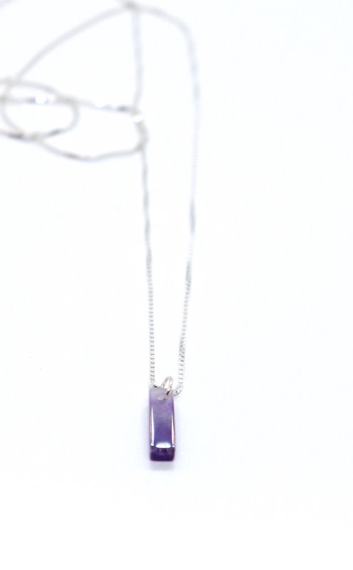 Handgemachte silberne Kette Ladrillo Amethyst