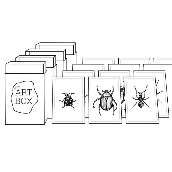 DIY Mini Art - Insekten (4 Stück)