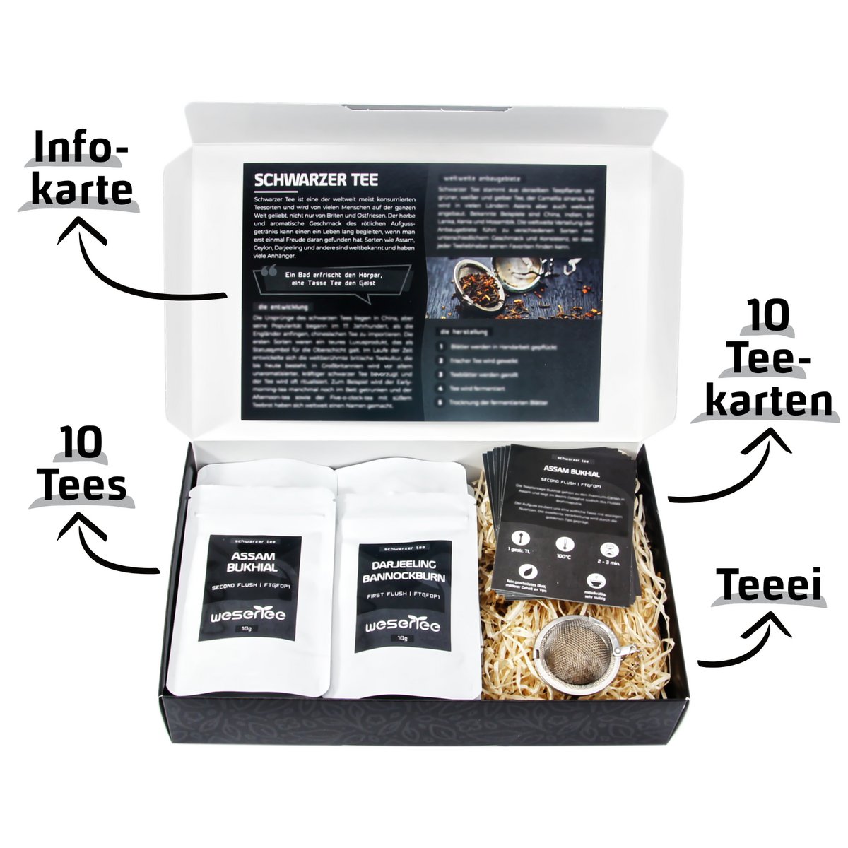 T-proefset - Schwarzer Tee