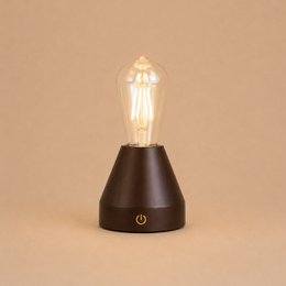 Lampada da tavolo ricaricabile Zavi Marrone Scuro