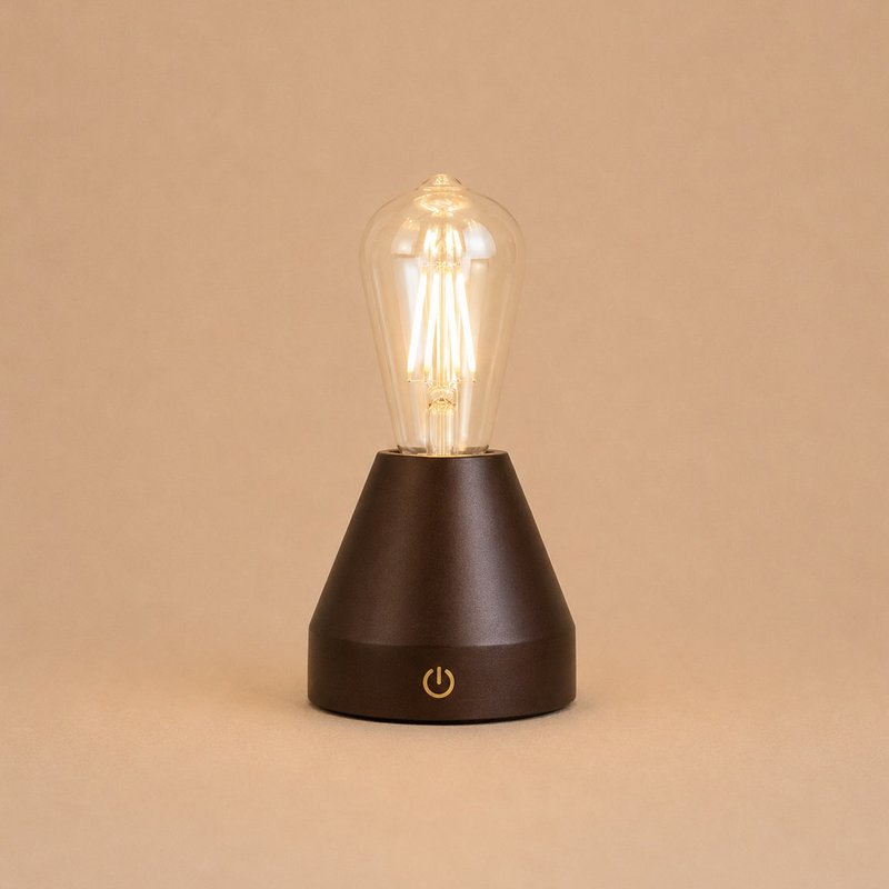 Lampada da tavolo ricaricabile Zavi Marrone Scuro