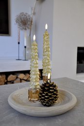 Vela LED Árbol de Navidad Gold RC - Juego de 2