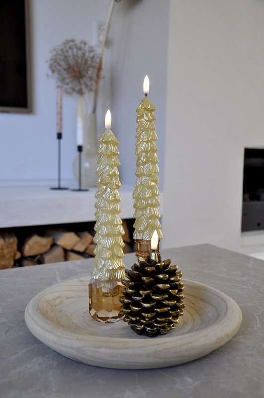 Vela LED Árbol de Navidad Gold RC - Juego de 2