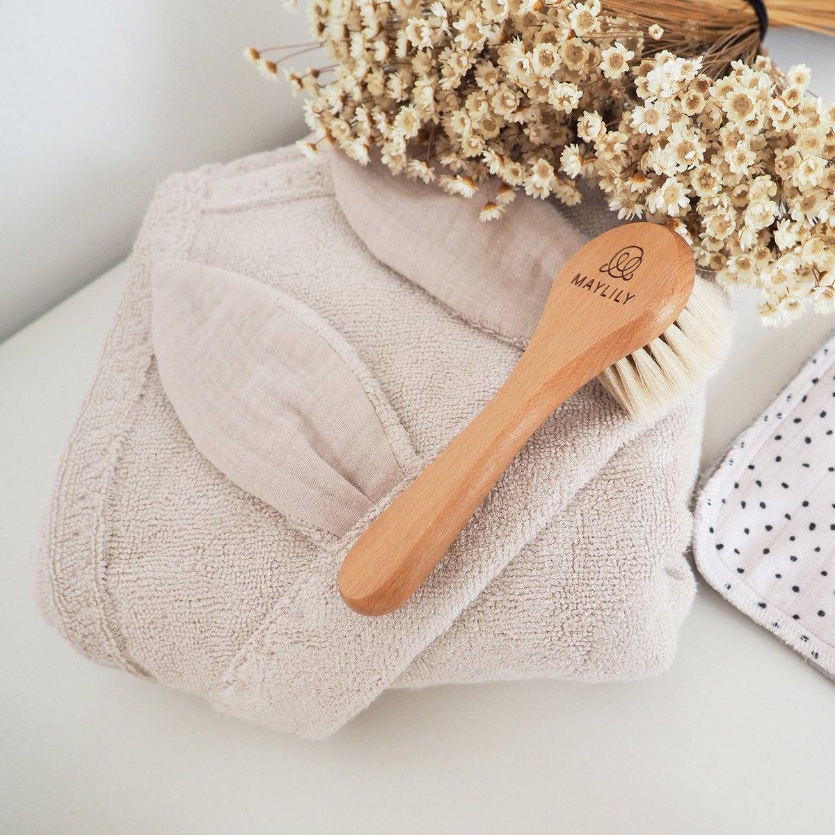 Bamboe handdoek Bunny - beige