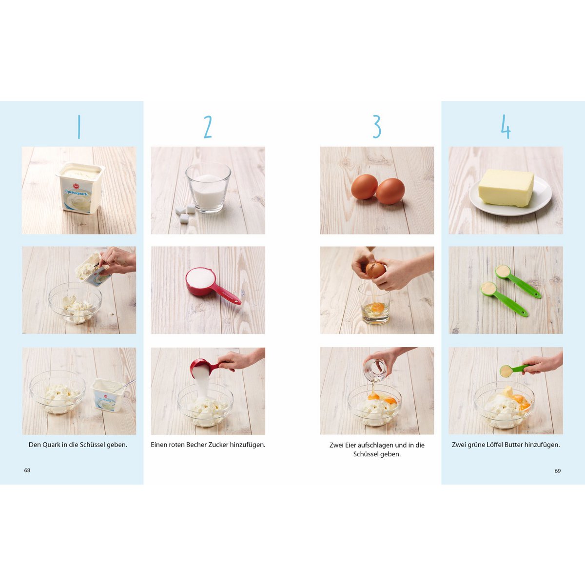 Bardzo prosta kuchnia na filiżanki - BEST of cup kitchen, w tym 5-częściowy zestaw miarek i ozdobny słoik na ciastka