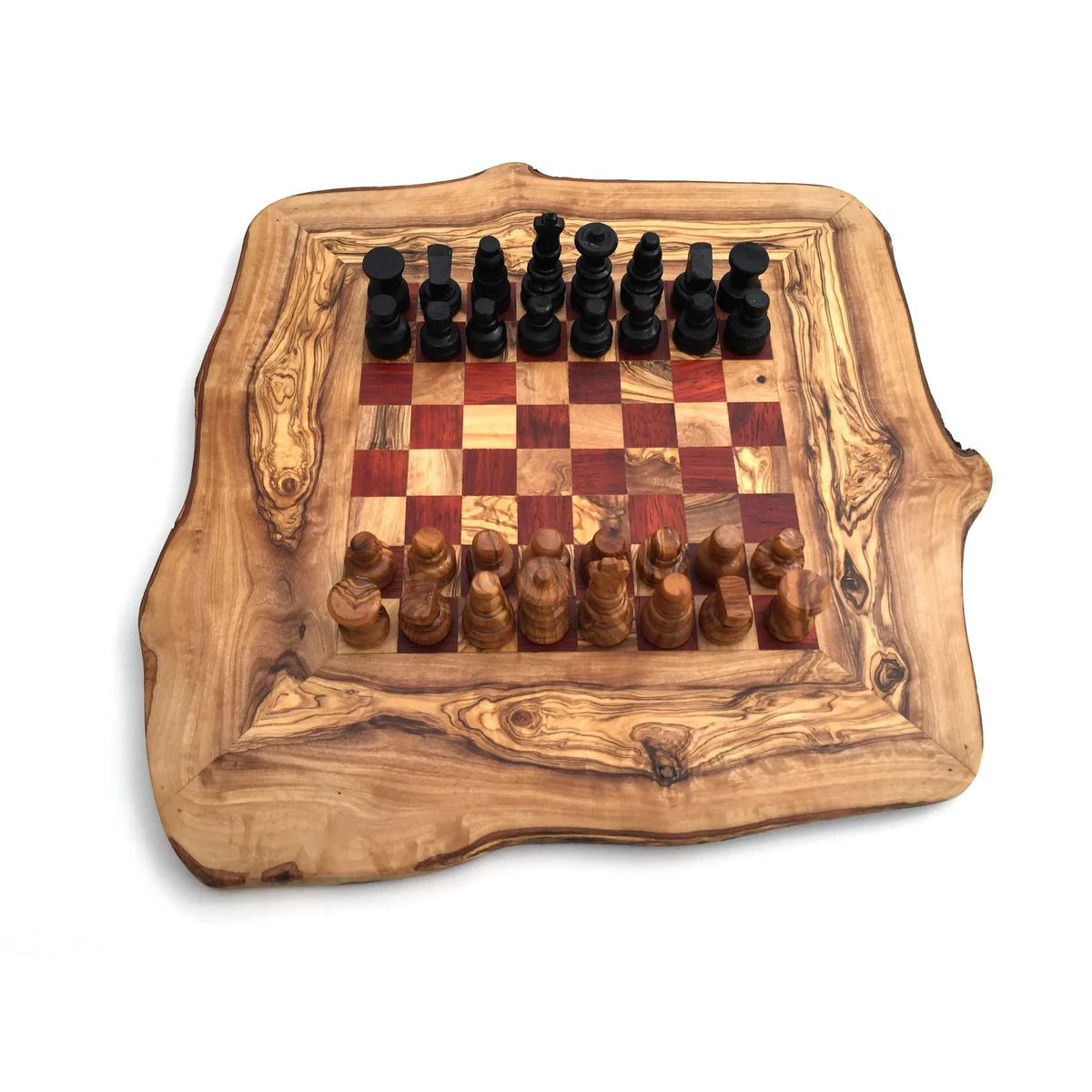 Chess game chessboard Gr. M handmade from olive wood
