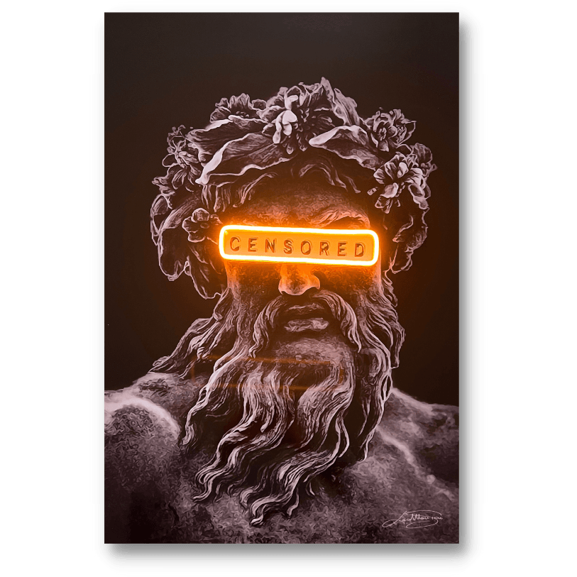 Zeus censurado | Arte de pared LED