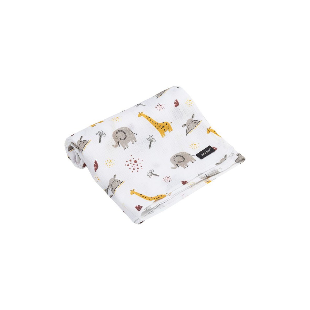 Muslin Baby Zoo - Bomuld - Hvid