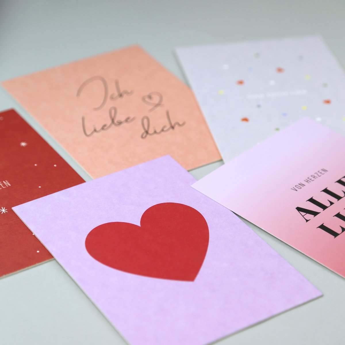 Postkarte Holzschliff Helene Herz