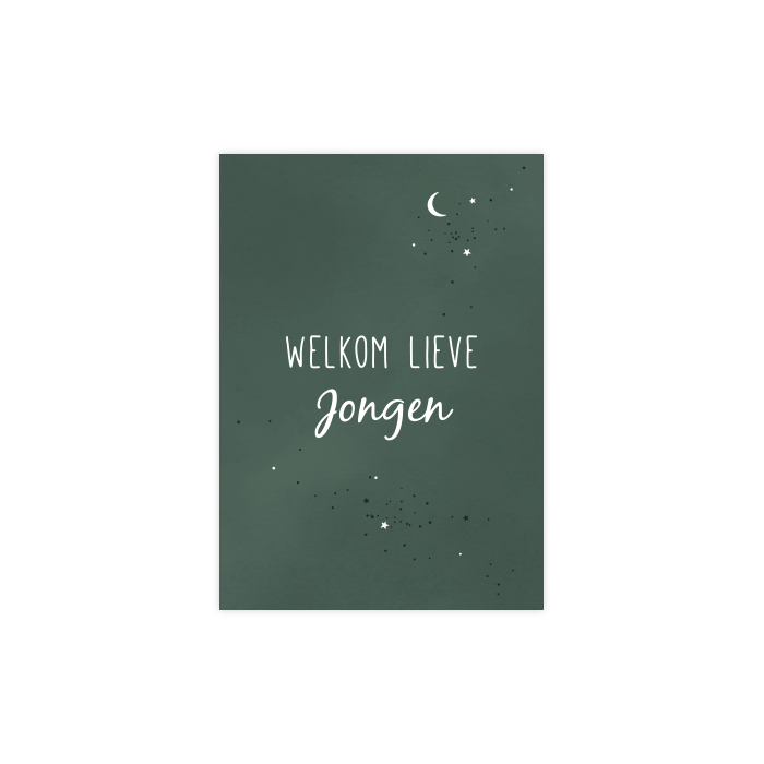 Benvenuto caro ragazzo (cielo stellato verde scuro)