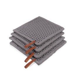 CH&F Grydeholder med Lomme | Silikone prikker |  20x20 cm