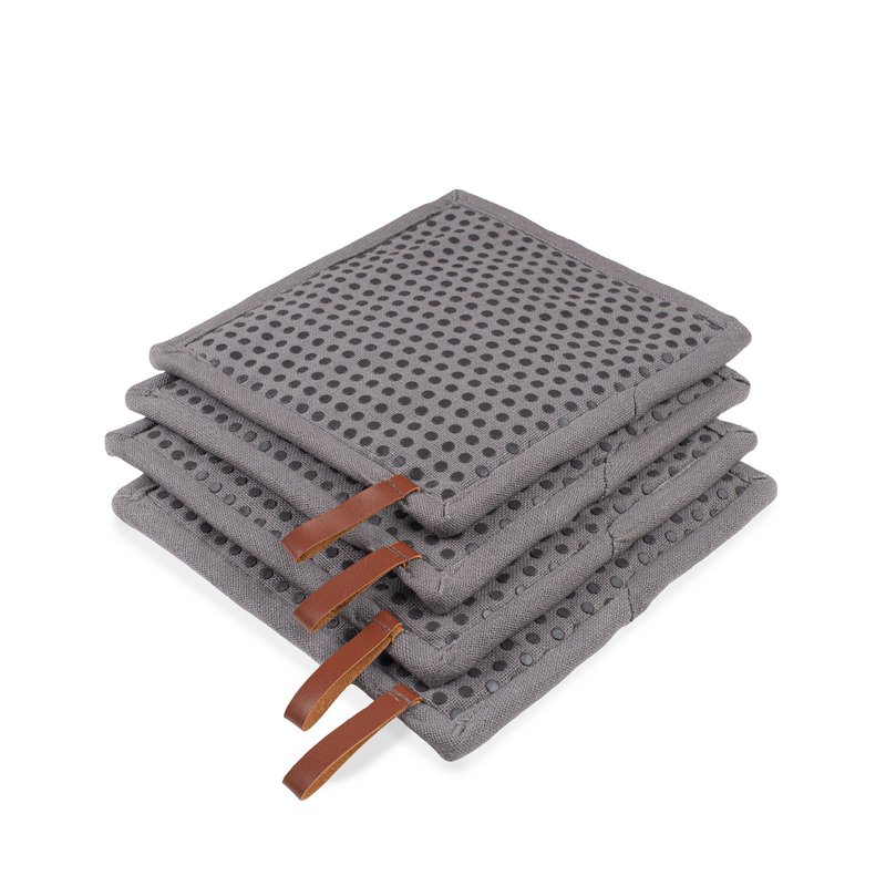 CH&F Grydeholder med Lomme | Silikone prikker |  20x20 cm
