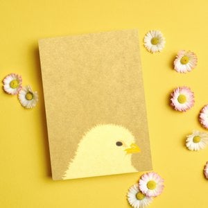 Easter card chick in delicate green - postcard for Easter wishes or as a gift idea for Easter, Happy Easter card chick, spring card