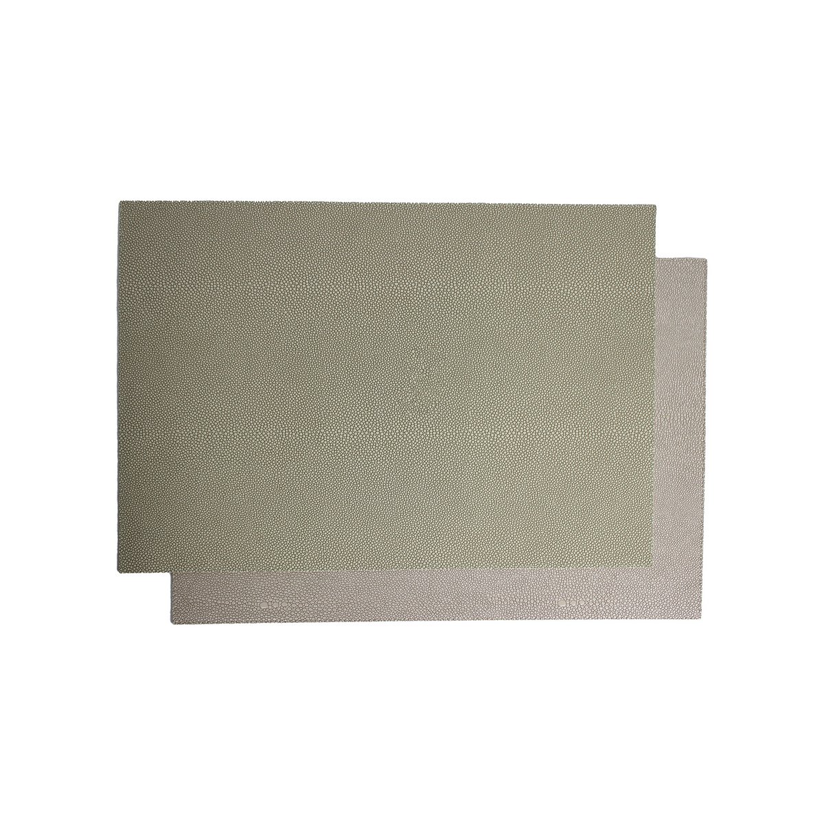 Wendbares Tischset 6er Set grün beige Rochen Optik 45x33 cm