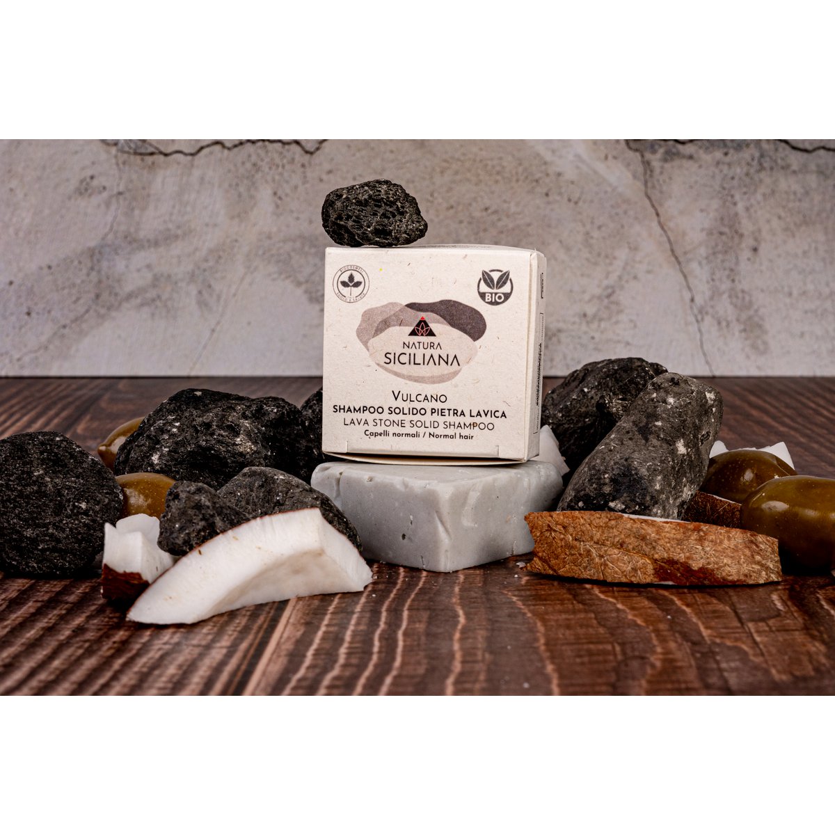 Solid Shampoo Lava Stone voor normaal haar