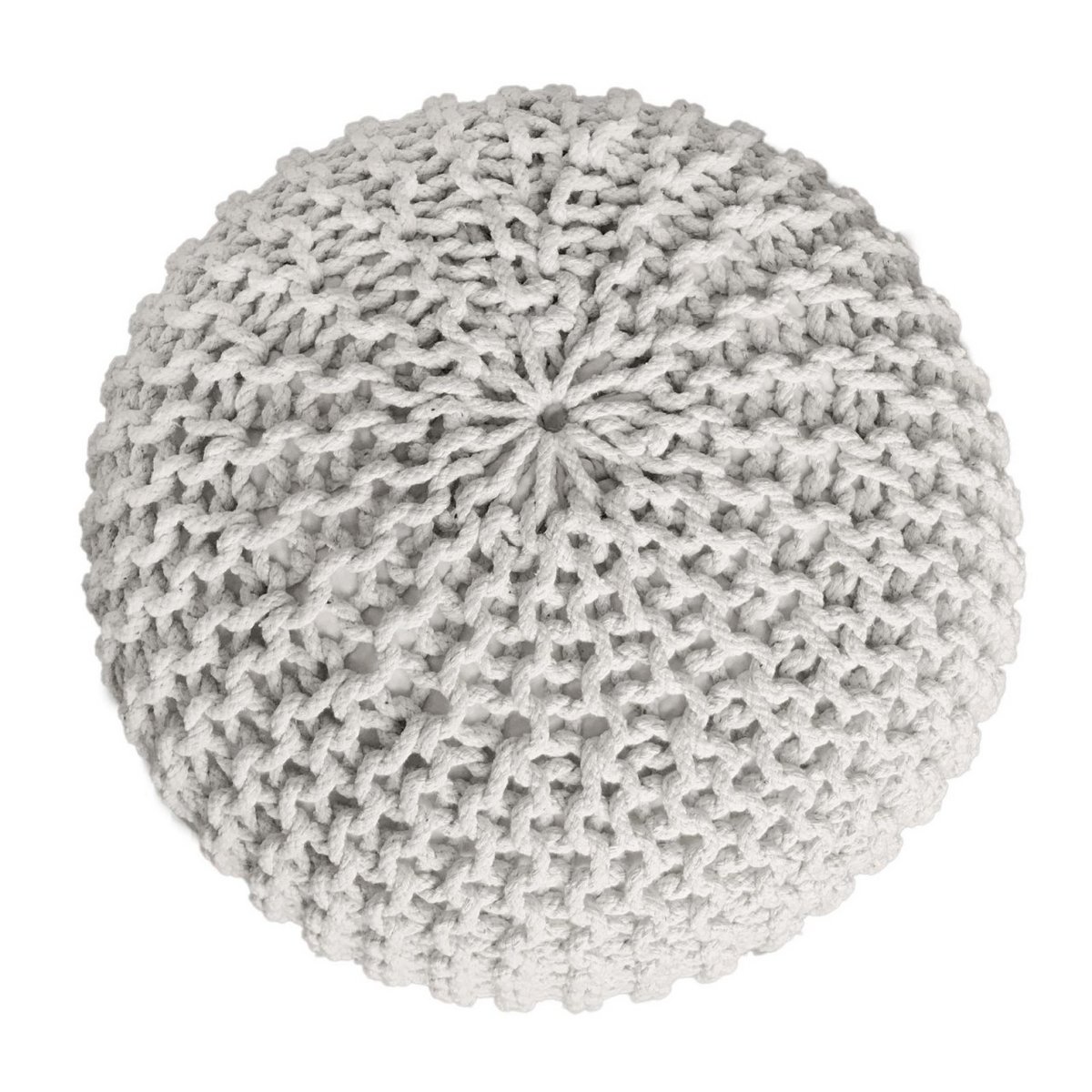 Pouf Ø 55 h 37 h 37 tabouret de tricot siège de planche de sol de pouf durable