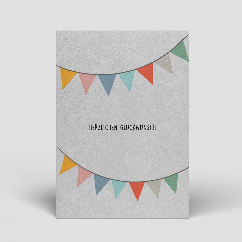 Postcard - Birthday - Garland - No. 81