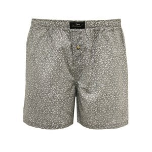 Boxershorts aus gewebter Baumwolle mit Petrolblättern