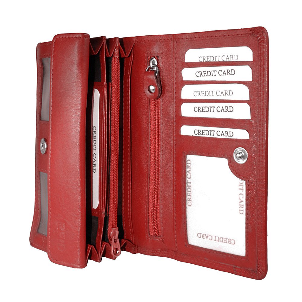 Portefeuille Femme en Cuir RFID - Portefeuille Femme en Cuir - Modèle Harmonica