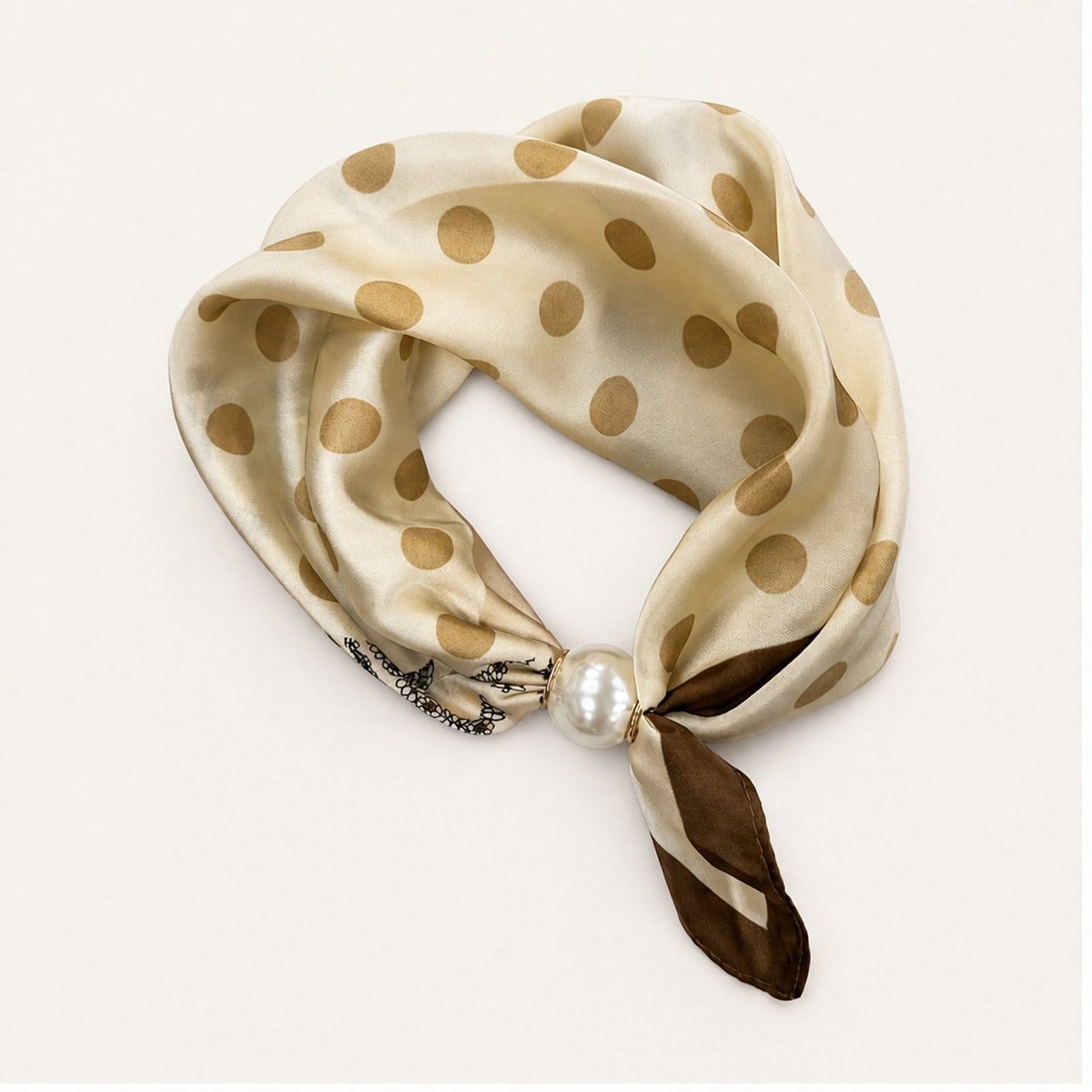 Beige Gouden Stippen One Size Beige