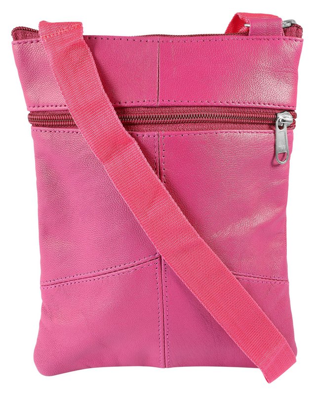 Steinmeister tas van echt leer, magenta