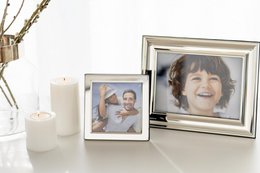 EDZARD photo frame Salerno for photo 10 x 10 cm, noble silver-plated, tarnish-resistant