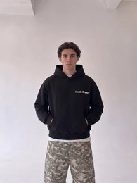 Felpa Oversize Nera 330g No Fear Boxy Fit Made in Italy | Horda