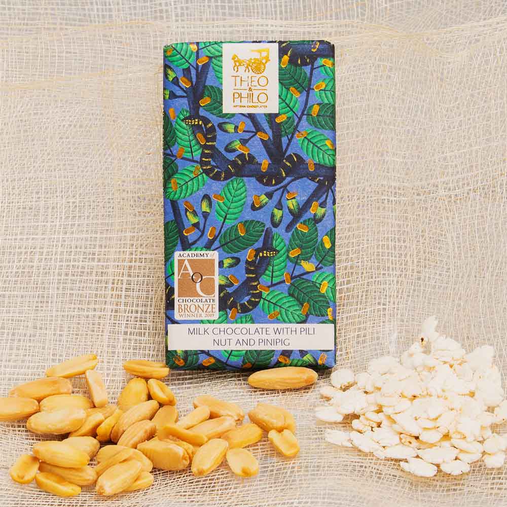 Milk Chocolate with Pili Nut & Pinipig Rice Crispies