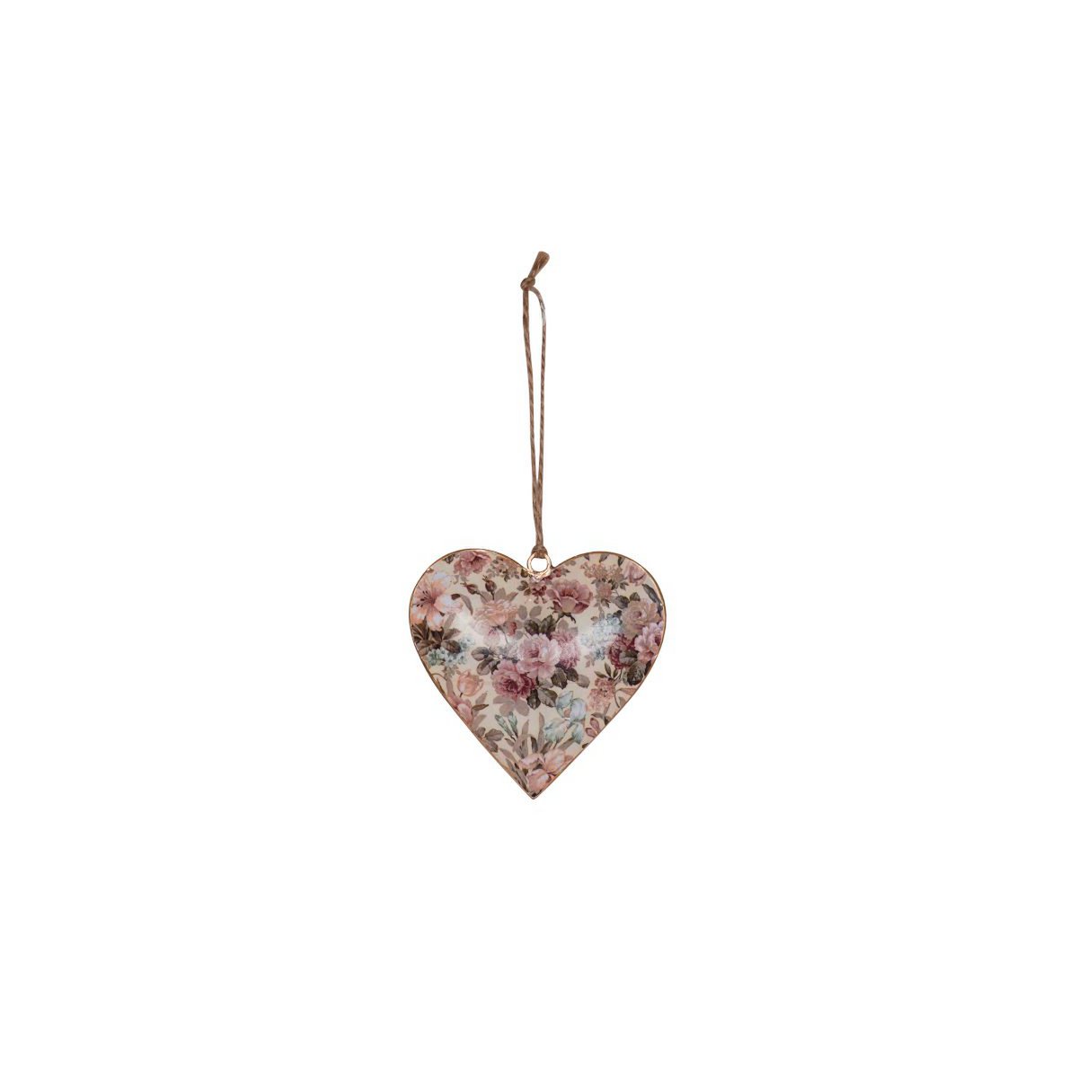 Hanging metal heart Vintage 10 cm