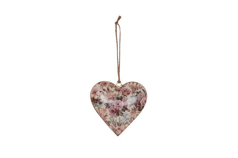 Hanging metal heart Vintage 10 cm