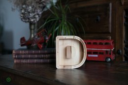 Wooden Piggy Bank Lille, brevpengebank, møntkasse, træboksepenge, sparer pengeboks